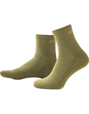 Sokken Bio Katoen Pilates Antislip Enkelhoogte Green