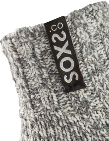 Sokken Sustainable Bio Wol Enkel Grijs Black Onyx detail