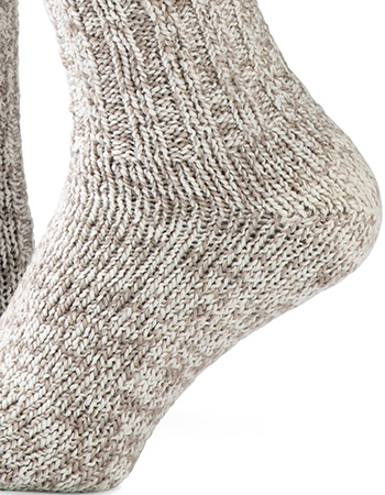 Sokken Bio Wol Medium Teckel Beige detail