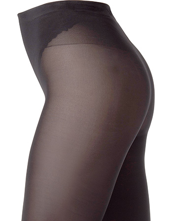 Panty Elin Sheer Zwart 20 Denier detail