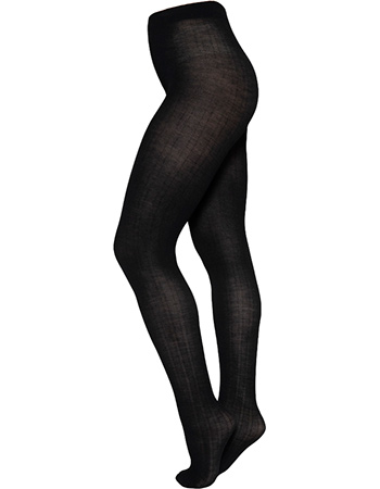 Panty Freya Organic Wol Rib Knit  Black