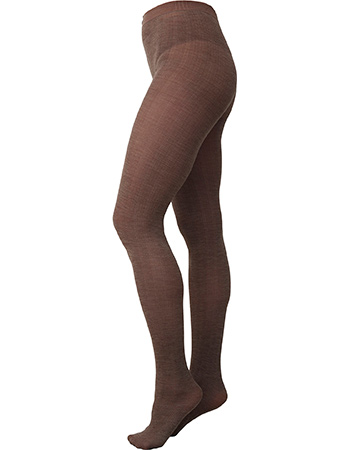 Panty Ylva Organic Wol Fishbone Mid Brown