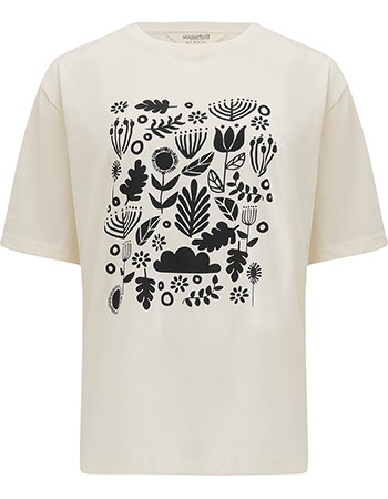 T&#8209;shirt Kinsley Folk Floral Black