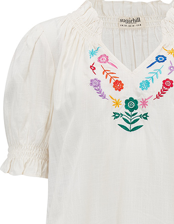 Top Haydee Shirrerd Rainbouw Off White detail