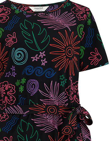 Jurk Flissy Island Fiesta Black detail