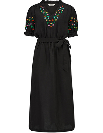 Jurk Lainey Floral Vine Black