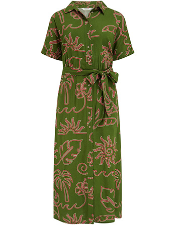 Jurk Leigh Tropical Line Khaki