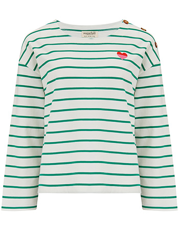 Longsleeve Celine Breton White Green