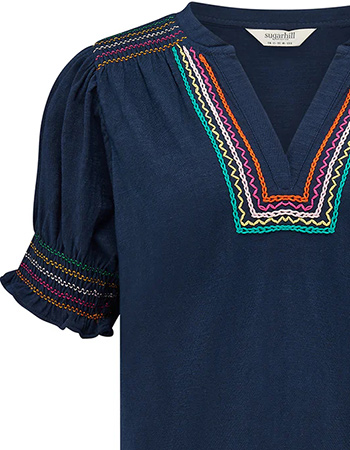 Shirt Luella Zig Zag Navy detail