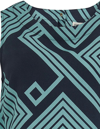 Shirt Marissa Geo Black Green detail