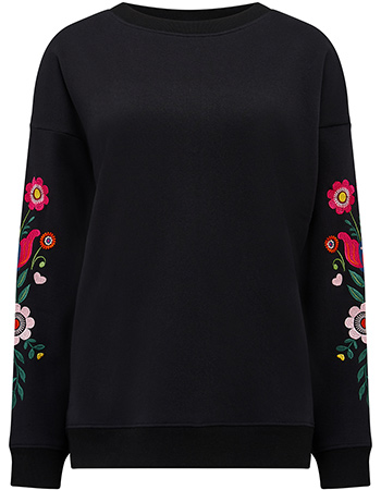 Trui Eadie Folk Floral Black