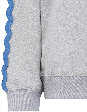 Trui Eadie Sweat Marl Lobster Grey detail