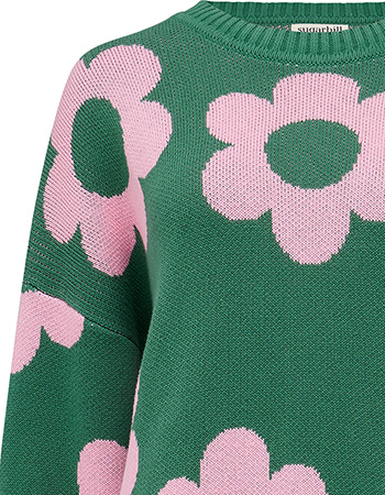 Trui Leonar Greenpink Fresh Flowers detail