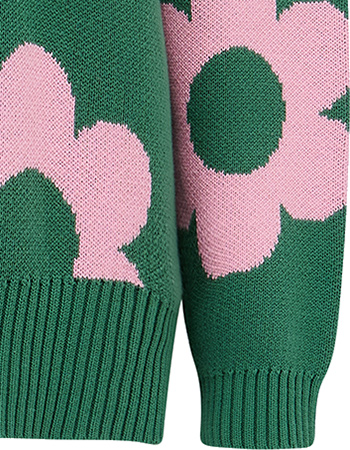 Trui Leonar Greenpink Fresh Flowers detail