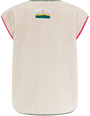 Gilet Sophie Fleece Oatmeal detail