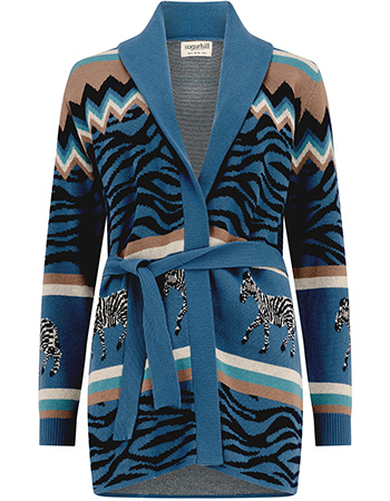 Vest Saira Blue Desert Zebra