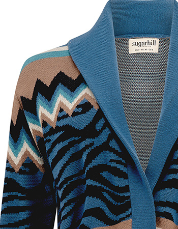 Vest Saira Blue Desert Zebra detail