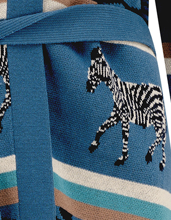 Vest Saira Blue Desert Zebra detail