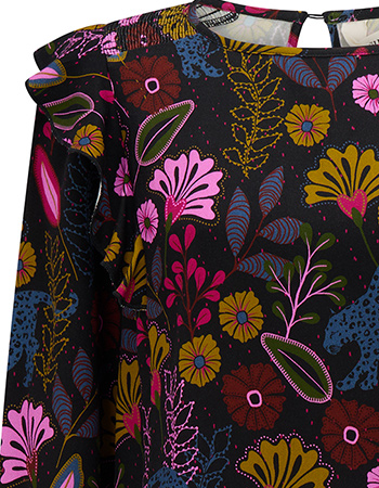 Blouse Trinity Jungle Panther Black detail