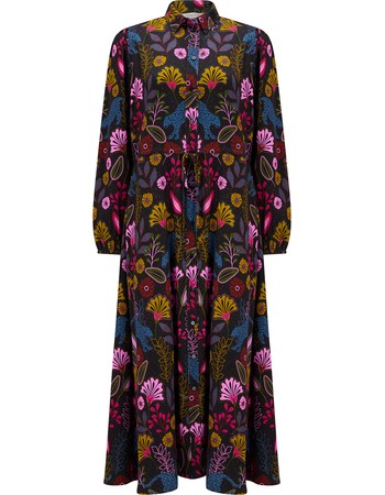 Maxi Jurk Dotti Jungle Panther Black