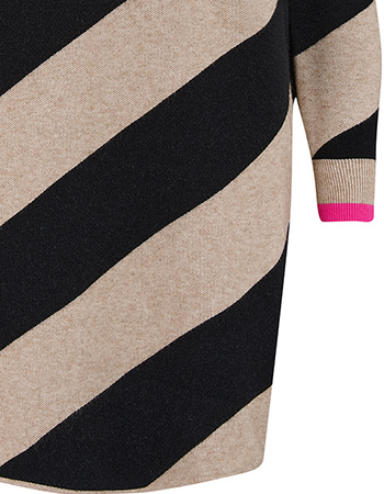 Jurk Verity Beige Black detail