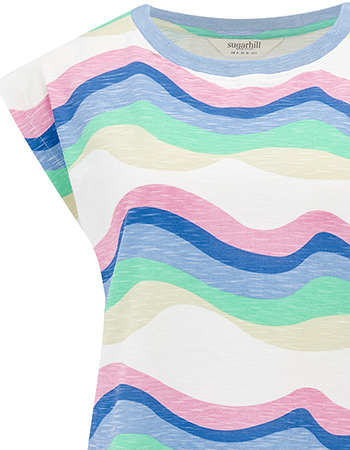 T‑shirt Chrissy Dreamy Waves Off White detail