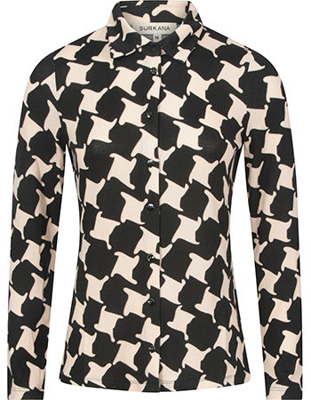 Blouse Com Soft Geo Black