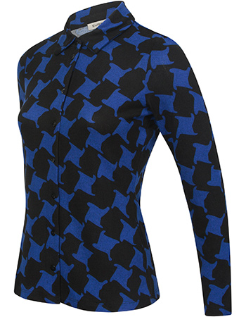 Blouse Com Soft Geo Blue detail