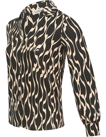 Blouse Irwo Negro detail