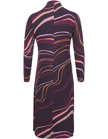 Jurk Alvi Midi Perkins Collar Morado detail