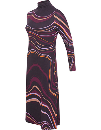 Jurk Alvi Midi Perkins Collar Morado detail