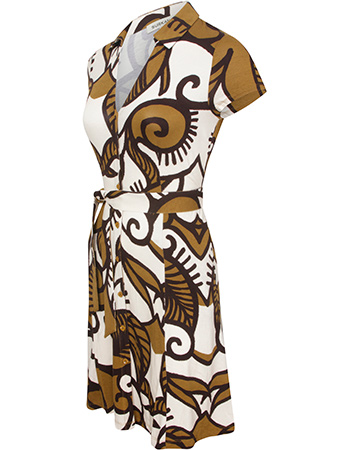 Jurk Tice Olive detail