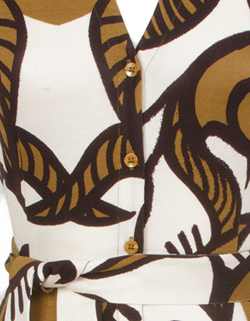 Jurk Tice Olive detail