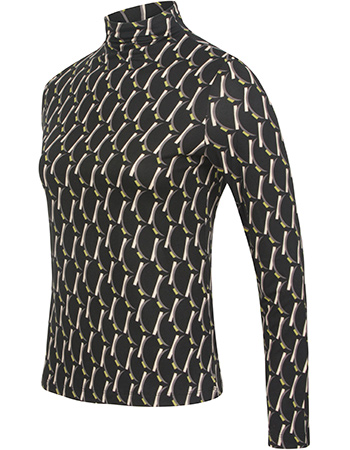 Longsleeve Anby Turtleneck Zwart detail