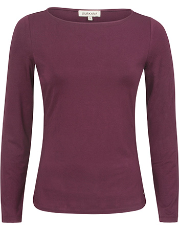 Longsleeve Bo Boat Neck Purple