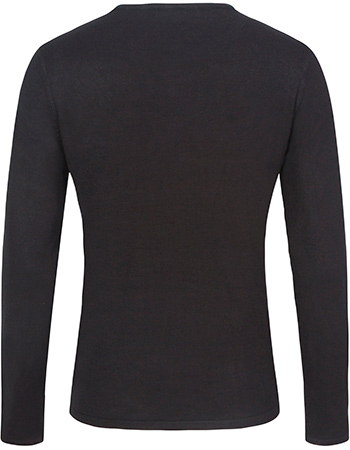 Trui Fine Round Necline Negro detail