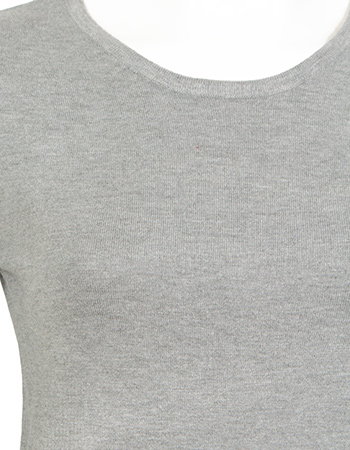 Trui Fine Round Neckline Grijs detail