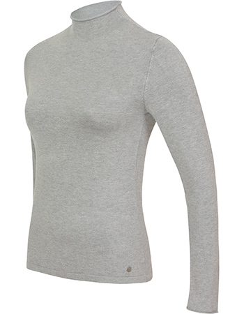 Trui Perkins Turtle Neck Grey detail