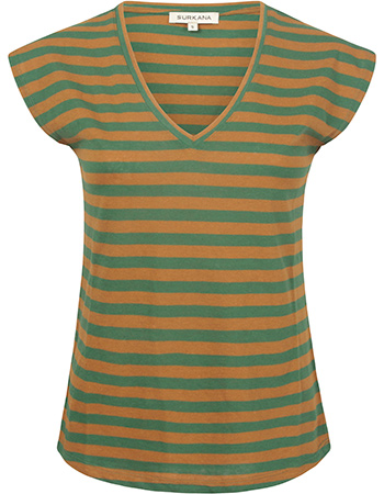 T&#8209;shirt Fusio Stripe Khaki