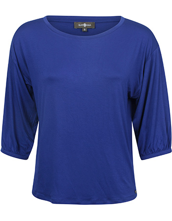 T&#8209;shirt Oversided Puffed Sleeves Blue