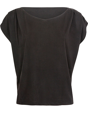 T&#8209;shirt Pleats On Shoulders Black
