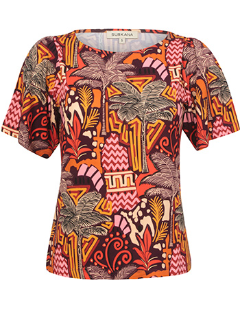 T&#8209;shirt Summer Vibe Oranje Bruin