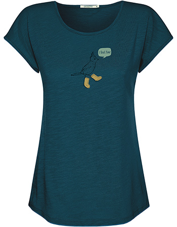 T&#8209;shirt Bird Fine Cool Petrol Green