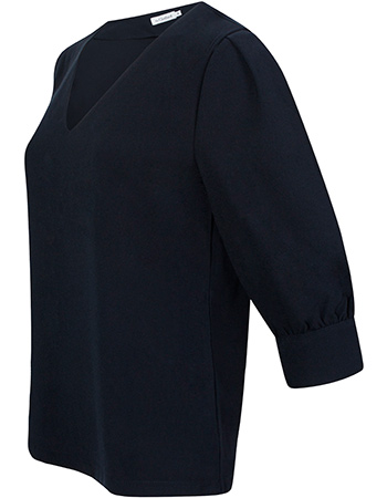 Blouse Crepe Nantes Navy detail