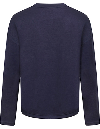 Sweater Manchester Met Koord Navy detail