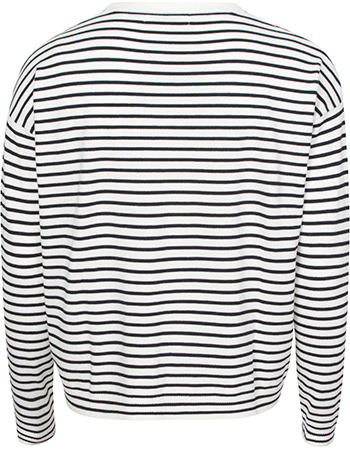 Longsleeve Trui Manilla Stripe Off White Navy detail