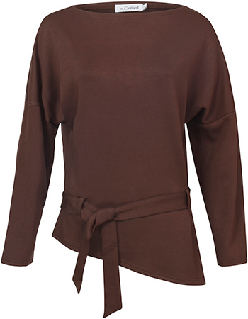 Blouse Top Bogor A Symetrisch Coffee