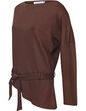 Blouse Top Bogor A Symetrisch Coffee detail