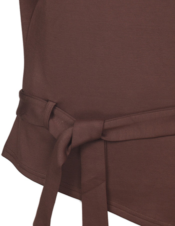 Blouse Top Bogor A Symetrisch Coffee detail