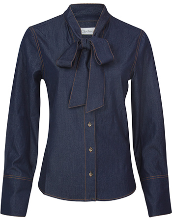 Blouse Kentucky With Bow Indigo Blue